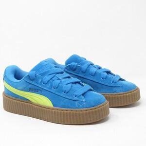 NEW Puma Fenty x Creeper Phatty Sneakers Speed Blue Lime Pow Women Suede 6.5